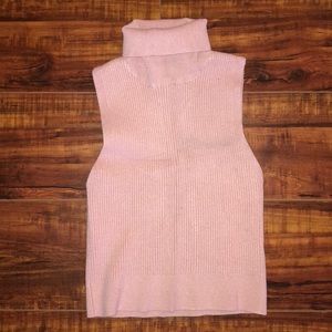 Ribbed Crop Turtleneck Top